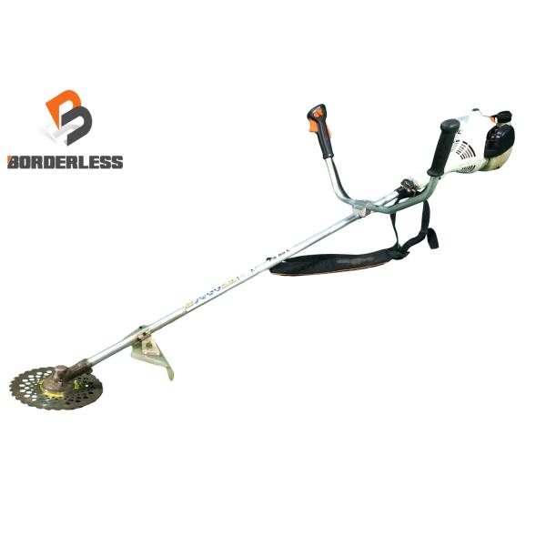 ☆中古品☆ STIHL スチール エンジン刈払機 FS55C 白/ホワイト 刈払い機 草刈機/草刈り...
