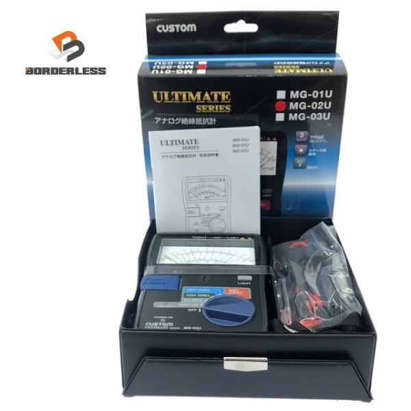 ☆未使用品☆CUSTOM カスタム アナログ絶縁抵抗計 MG-02U アナログ3レンジ スケール板照...