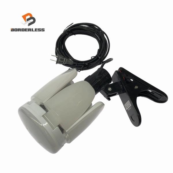 ☆中古品☆100V LEDクリップランプ HAGI-60 展開式5枚羽根 羽根型 ペンタゴンライト ...