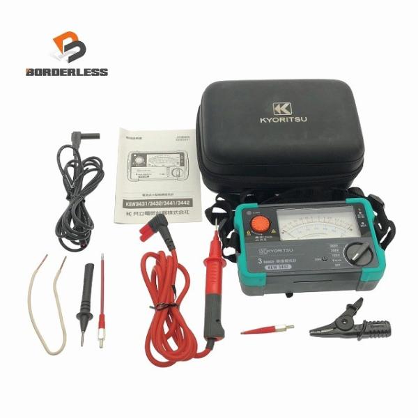 ☆美品☆KYORITSU 共立 3レンジ絶縁抵抗計 KEW3432 専用ケース付き 電気測定器 管理...
