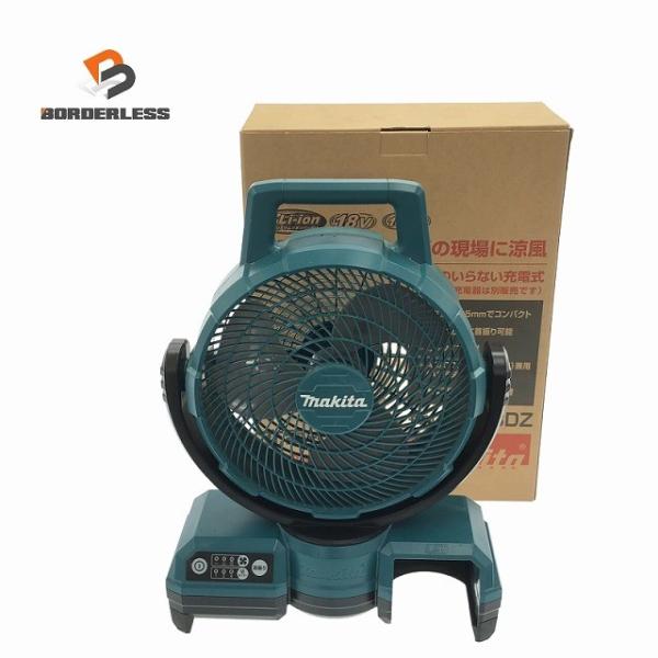☆中古品☆ makita マキタ 14.4V/18V 充電式ファン CF203D 青/ブルー 本体の...