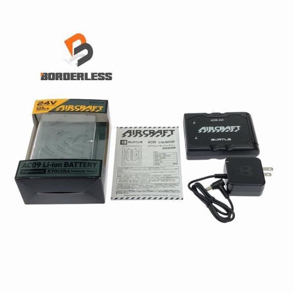 ☆未使用品☆BURTLE バートル 24V エアークラフト専用バッテリー AC09 マットブラック ...