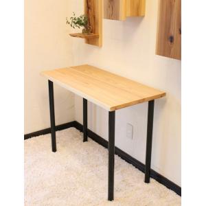 天然木のワークデスク【ハンドメイド家具】 職人手作り 一点物 天然木 パソコンデスク PCデスク 学習机 完成品