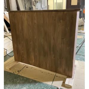 天然木 レジカウンター カフェカウンター 受付カウンター キッチン