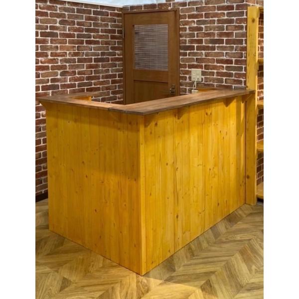 職人手作り 一点物 天然木 キッチンカウンター レジカウンター カフェカウンター 受付カウンター 幅...