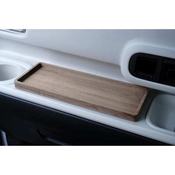 ダイハツ ムーヴキャンバス 天然木ダッシュボードトレイ ウォールナット リアルウッド
