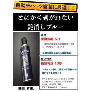 とにかく剥がれない艶消しブルー！《ガラスコーティング並みの塗膜強度》 自動車・バイクパーツ塗装に最適...
