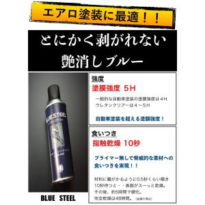 エアロ塗装に最適 とにかく剥がれない艶消ブルー塗料 ガラスコーティング並みの塗膜強度 徳用４本セット...