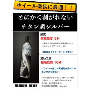 ホイール塗装に最適！とにかく剥がれないチタン調塗料！《ガラスコーティング並みの塗膜強度》　徳用４本セ...