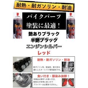 耐熱 耐ガソリン 耐油 塗料 ４色 エンジンシルバー 艶ありブラック 半艶ブラック レッド バイク ...