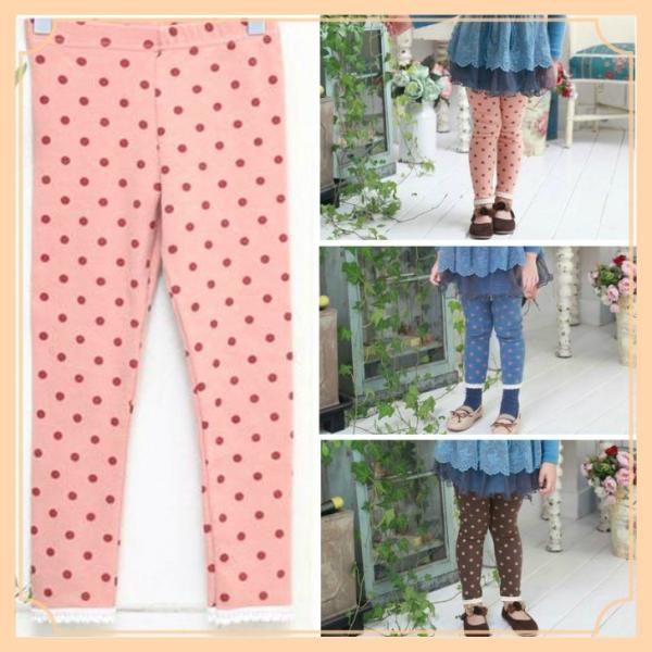 韓国子供服 水玉長レギンス キッズ かわいい 女の子 男の子 ボトムス パンツ 長ズボン 春夏秋 1...
