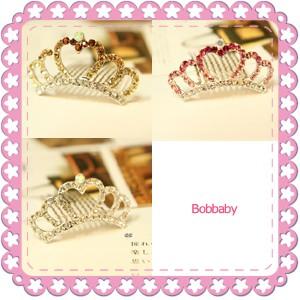 ティアラ 多彩ティアラ 全3色 Mサイズ 女の子 髪留め 結婚式/発表会/パーティー/フォーマル/入...