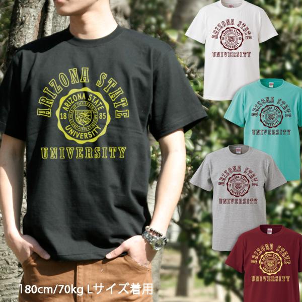 Tシャツ 半袖 メンズ カレッジ プリントTシャツ 大きいサイズ・ ロゴ・文字 アメカジ・定番 cl...