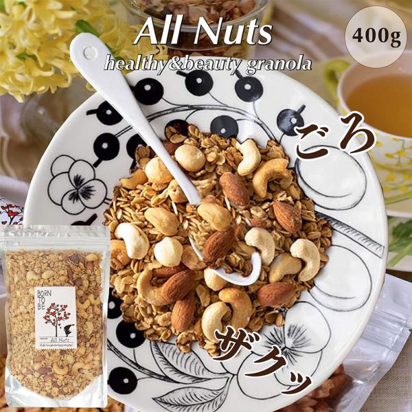 グラノーラ 糖質オフ オールナッツ 400g  有機 オートミール グルテンフリー オーガニック ア...