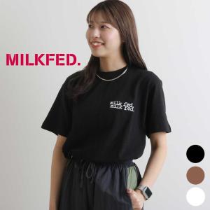 MILKFED. ミルクフェド LOGO SLAB S/S TEE レディース トップス 半袖 Tシャツ プリント ロゴ 2024年 春夏 103242011004 BORNFREE ボーンフリー｜bornfree-e-shop