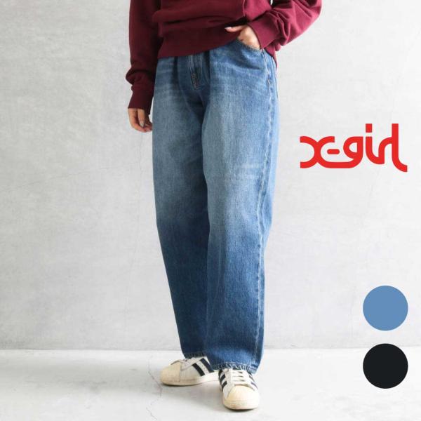 X-girl エックスガール WIDE TAPERED PANTS レディース ストリート カジュア...