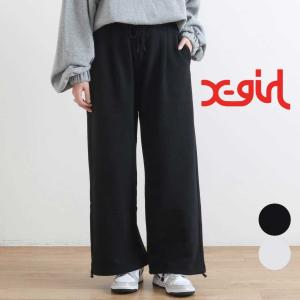 X-girl エックスガール OVAL LOGO WIDE LEG SWEAT PANTS スウェット パンツ レディース ボトムス ストリート 105234031009 送料無料｜bornfree-e-shop