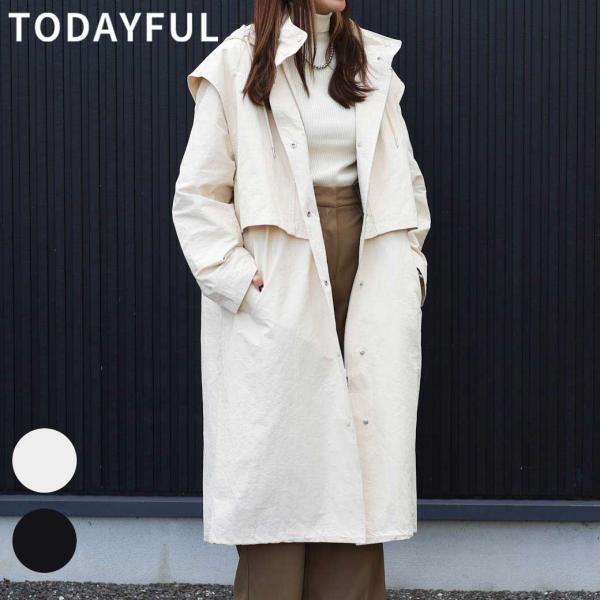 TODAYFUL コート レディース Nylon Hoodie Coat キレイめ シンプル アウタ...