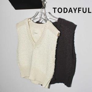 TODAYFUL トゥデイフル LIFE's ライフズ Mixyarn Compact Knit vest トップス レディース ニット ベスト レイヤード TF 12410505 シンプル 送料無料｜bornfree-e-shop