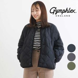 Gymphlex ジムフレックス マットナイロンタフタ キルトダウン パフスリーブ ジャケット GY...