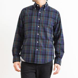 ジムフレックス GYMPHLEX ビエラ起毛 ボタンダウンチェックシャツ 長袖 L/S BD VIYELLA CHECK SHIRT J-0643VHC メンズ トップス｜bornfree-e-shop