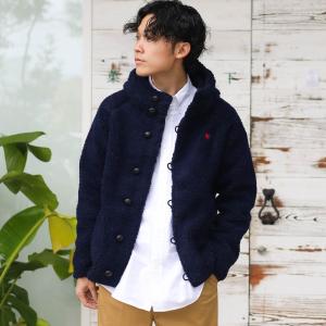 ジムフレックス GYMPHLEX くるみボタン フード付きボアジャケット BOA HOOD BUTTON JACKET J-1185PL メンズ アウター｜bornfree-e-shop