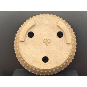 二代平安東福寺 梨皮泥丸太鼓切足鉢 5.5号(...の詳細画像4