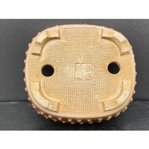 平安虹泉 梨泥長方撫角太鼓段足鉢 3号(9cm)の詳細画像5