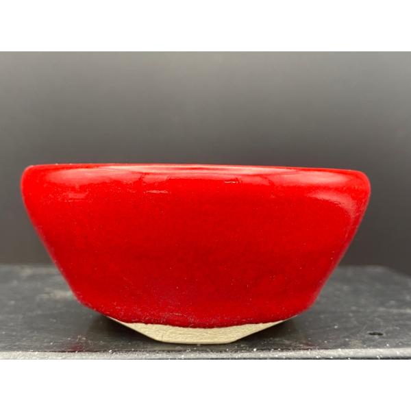 堀江美功 鶏血釉丸三足鉢 2.5号(7.5cm)