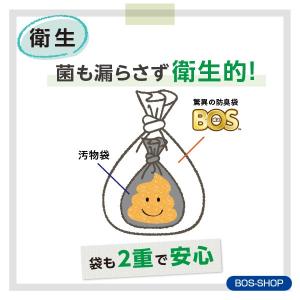 【15年保存】防臭袋BOS 非常用トイレ50回...の詳細画像5
