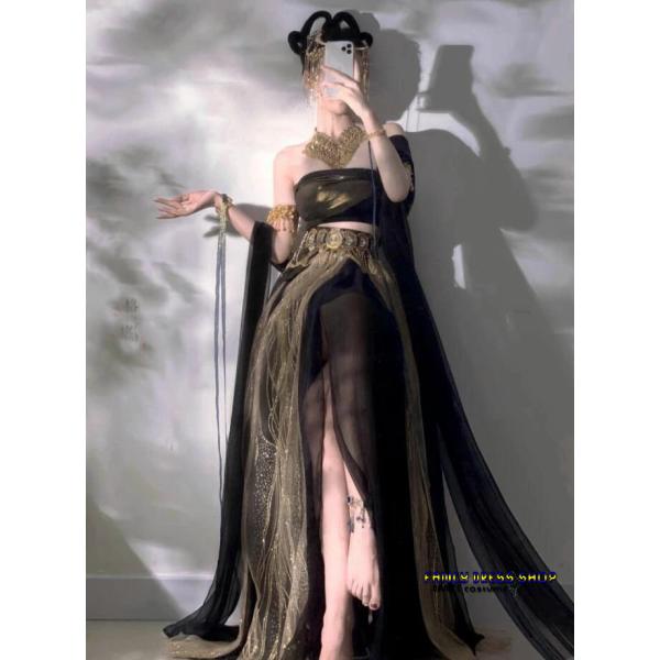 敦煌飛天 コスプレ衣装 アラビアン衣装 レディース 華流 中華コスチューム 仮装 変装 古典舞踊ダン...