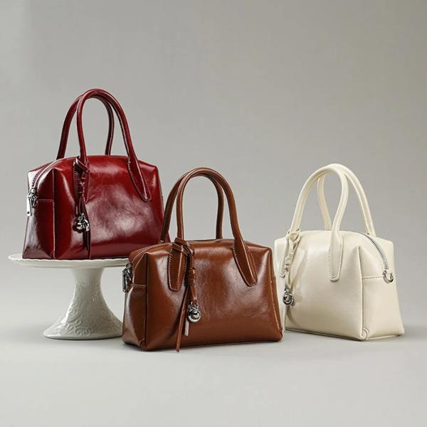 本革 ハンドバッグ レディース ボストンバッグ レザーバッグ 手提げ 肩掛け 斜めがけ 2way 鞄...