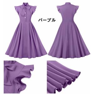 5色お揃い レトロワンピース スイングワンピ ...の詳細画像4