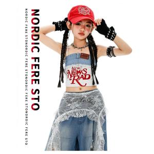 キャミソール ダンス衣装 デニム 女の子 サッ...の詳細画像3