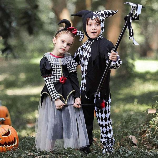 ハロウィン 衣装 子供 仮装 ピエロ 女の子 コスプレ衣装 コスチューム 男の子 小学生 ハロウィン...