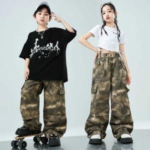 迷彩 黒 白 Tシャツ カーゴパンツ キッズ ...の詳細画像4