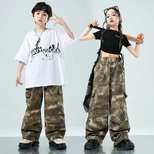 迷彩 黒 白 Tシャツ カーゴパンツ キッズ ...の詳細画像5