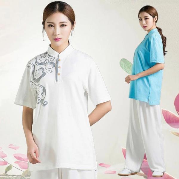 太極拳服 太極拳 ウェア トップス Tシャツ 半袖 メンズ レディース 男女兼用 武術表演服 スポー...