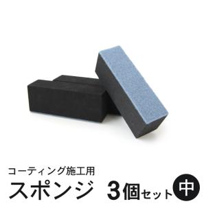 洗車の王国 フェルトスポンジ ガラス研磨・磨き用 60mm×40mm×45mm 3個
