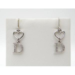 DIOR ディオール ロゴ ラインストーン チェーン スイング ピアス