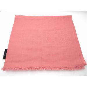 GG GUCCI グッチ GG柄 ウールマフラー ストール グレー＜USED