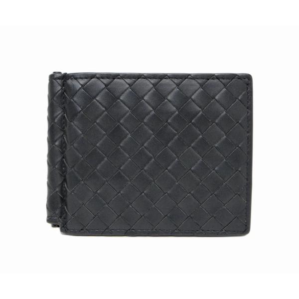 BOTTEGA VENETA 二つ折りマネークリップ カードケース ダークグレー＜USED＞ ボッテ...