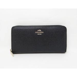 COACH コーチ 52372 レザー ラウンドファスナー長財布 ブラック＜USED＞【送料無料】｜bossfull