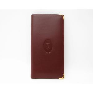 極美品　Cartier マストライン 二つ折り財布 MUST DE CARTIER Cartier カルティエ マストライン 二つ折り財布