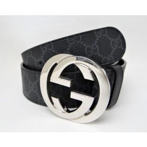 GUCCI（グッチ） ダブルG レザーベルト スクエアバックル メンズ