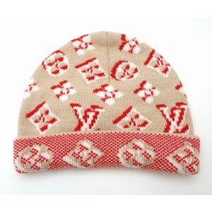 LOUIS VUITTON ルイ・ヴィトン LOUISVUITTON ブローチ付きニット帽