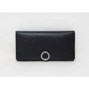 BVLGARI ブルガリ 30412 ブルガリブルガリ レザー 二つ折り長財布 ブラック＜USED＞【送料無料】｜bossfull