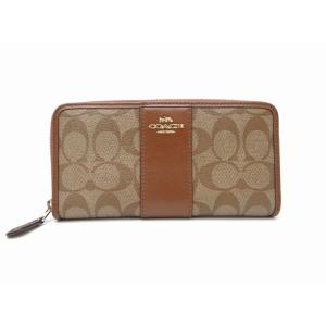 フェンディ 二つ折り財布 ズッカ キャンバス レザー Wホック ブラウン FENDI フェンディ Wホック 財布 二つ折り レディース ズッカ