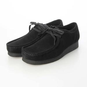 クラークス ワラビーエヴォウォータープルーフ Clarks WallabeeEVO WP ブラックスエード メンズ シューズ 26172817｜bostonclub