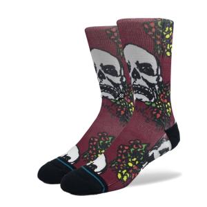 スタンス STANCE SKULLIE CREW MAROON メンズ ソックス A555C23SKU-MRN｜bostonclub